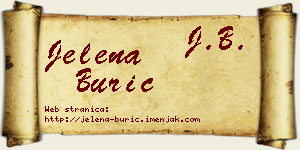 Jelena Burić vizit kartica